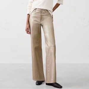 Liz Claiborne Metallic Taupe Boot Cut Jeans